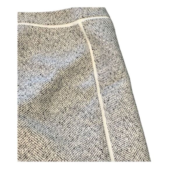 White House Black Market Tweed Pencil Skirt White Grey Wool Blend Mini 12 - Picture 6 of 12